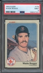 1983 FLEER 179 WADE BOGGS PSA MINT 9