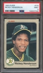 1983 FLEER 519 RICKEY HENDERSON PSA MINT 9