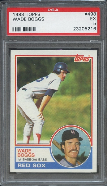 1983 TOPPS 498 WADE BOGGS PSA EX 5