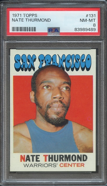 1971 TOPPS 131 NATE THURMOND PSA NM-MT 8