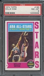 1974 TOPPS 185 WILLIE WISE PSA NM-MT 8