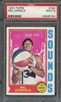 1974 TOPPS 192 MEL DANIELS PSA MINT 9