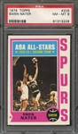 1974 TOPPS 205 SWEN NATER PSA NM-MT 8