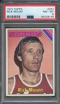 1975 TOPPS 261 RICK MOUNT PSA NM-MT 8