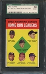 1963 TOPPS 4 AL HOME RUN LEADERS KILLEBREW MARIS CASH SGC EX/MT 80