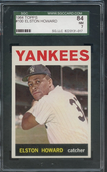 1964 TOPPS 100 ELSTON HOWARD SGC NM 84 / 7