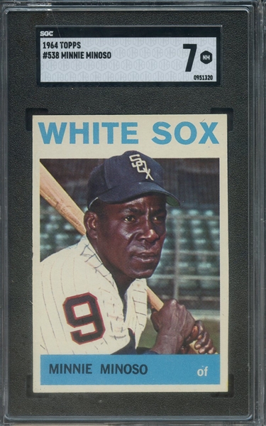 1964 TOPPS 538 MINNIE MINOSO SGC NM 7