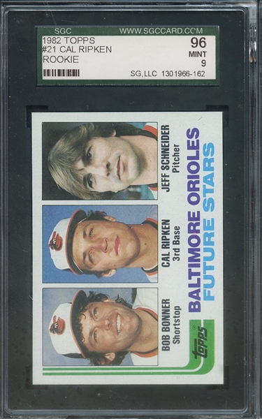 1982 TOPPS 21 CAL RIPKEN SGC MINT 96 / 9