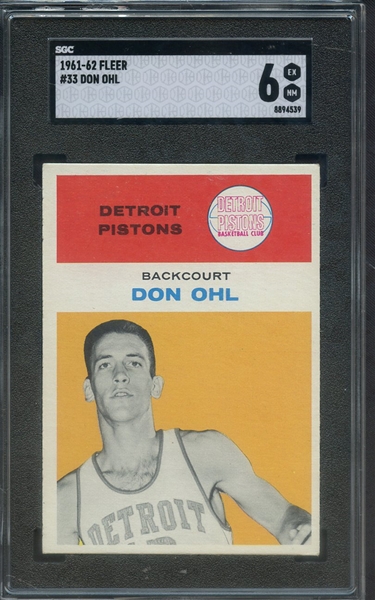 1961 FLEER 33 DON OHL SGC EX-MT 6