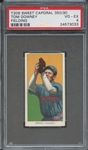 1909-11 T206 SWEET CAPORAL 350/30 TOM DOWNEY FIELDING PSA VG-EX 4