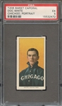 1909-11 T206 SWEET CAPORAL DOC WHITE CHICAGO, PORTRAIT PSA EX 5