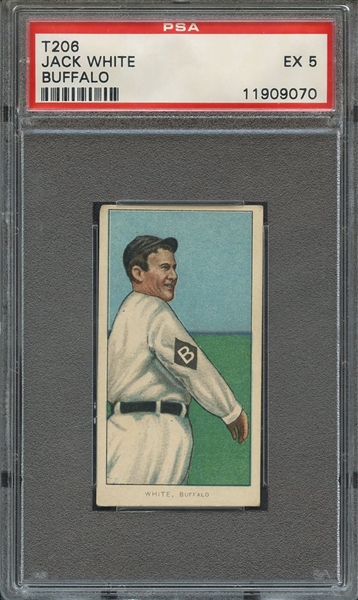 1909-11 T206 JACK WHITE BUFFALO PSA EX 5