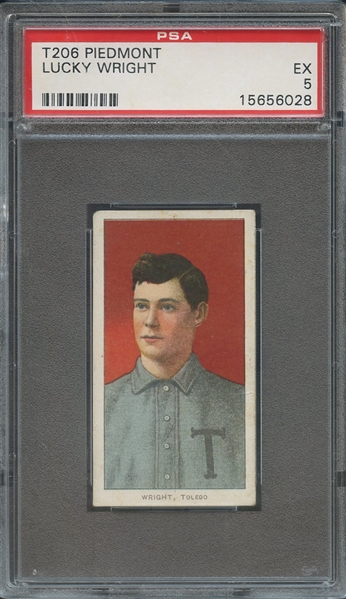 1909-11 T206 PIEDMONT LUCKY WRIGHT PSA EX 5