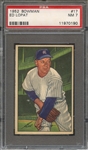 1952 BOWMAN 17 ED LOPAT PSA NM 7