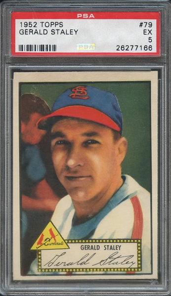 1952 TOPPS 79 GERALD STALEY PSA EX 5