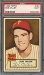 1952 TOPPS 187 BOB MILLER PSA NM 7