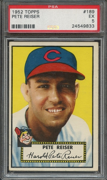 1952 TOPPS 189 PETE REISER PSA EX 5