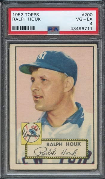 1952 TOPPS 200 RALPH HOUK PSA VG-EX 4