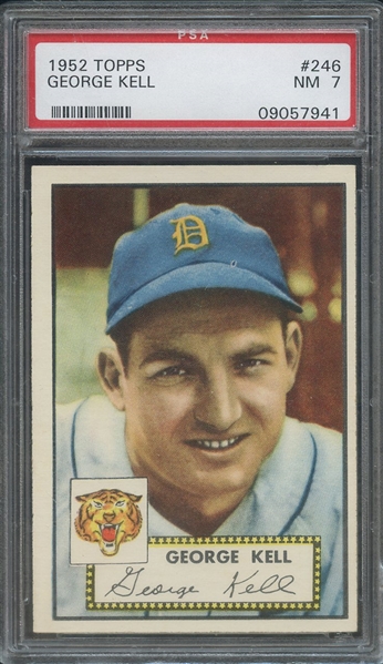 1952 TOPPS 246 GEORGE KELL PSA NM 7
