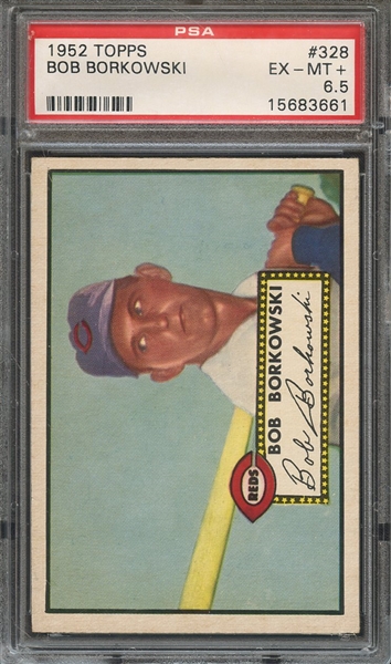 1952 TOPPS 328 BOB BORKOWSKI PSA EX-MT+ 6.5
