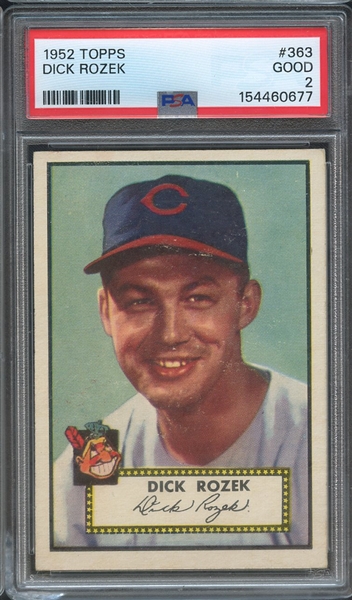 1952 TOPPS 363 DICK ROZEK PSA GOOD 2