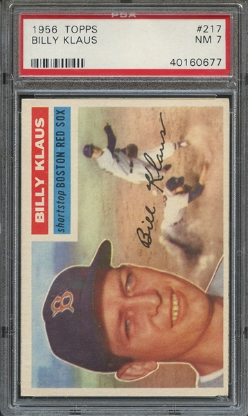 1956 TOPPS 217 BILLY KLAUS PSA NM 7
