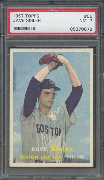 1957 TOPPS 56 DAVE SISLER PSA NM 7