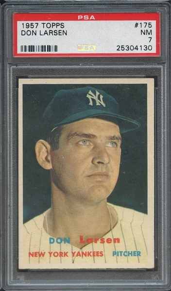 1957 TOPPS 175 DON LARSEN PSA NM 7