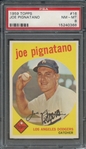 1959 TOPPS 16 JOE PIGNATANO PSA NM-MT 8