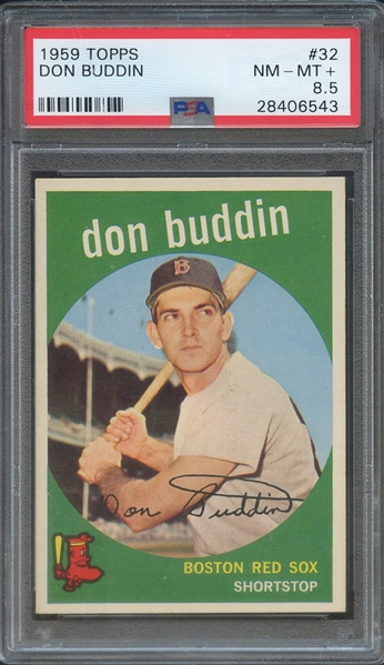 1959 TOPPS 32 DON BUDDIN PSA NM-MT+ 8.5