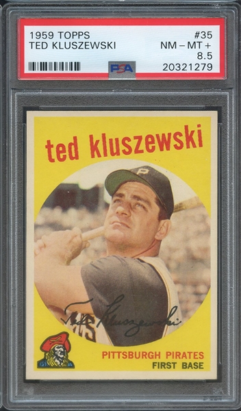 1959 TOPPS 35 TED KLUSZEWSKI PSA NM-MT+ 8.5