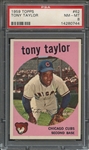 1959 TOPPS 62 TONY TAYLOR PSA NM-MT 8