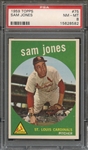 1959 TOPPS 75 SAM JONES PSA NM-MT 8