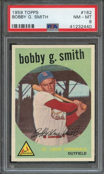 1959 TOPPS 162 BOBBY G. SMITH PSA NM-MT 8