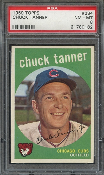 1959 TOPPS 234 CHUCK TANNER PSA NM-MT 8