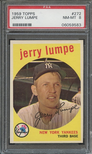 1959 TOPPS 272 JERRY LUMPE PSA NM-MT 8
