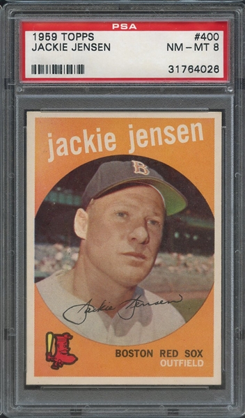 1959 TOPPS 400 JACKIE JENSEN PSA NM-MT 8