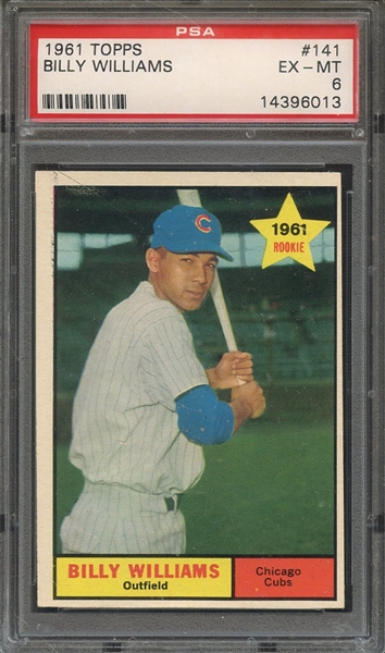1961 TOPPS 141 BILLY WILLIAMS PSA EX-MT 6