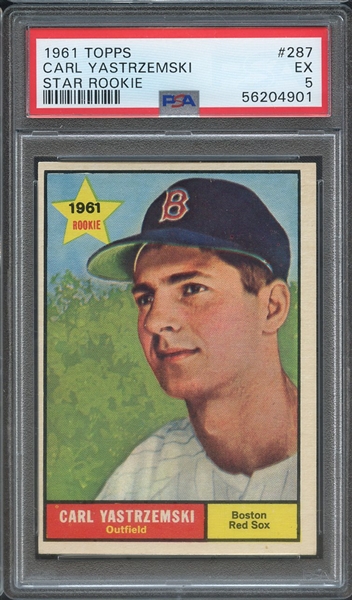 1961 TOPPS 287 CARL YASTRZEMSKI STAR ROOKIE PSA EX 5