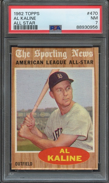 1962 TOPPS 470 AL KALINE ALL STAR PSA NM 7