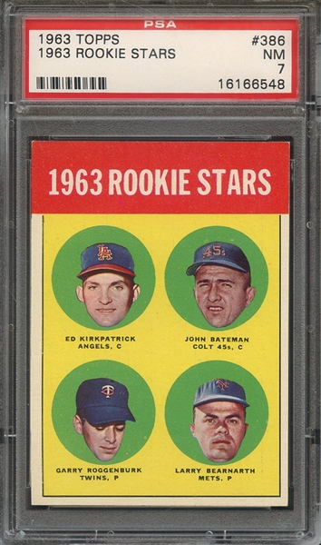 1963 TOPPS 386 1963 ROOKIE STARS PSA NM 7