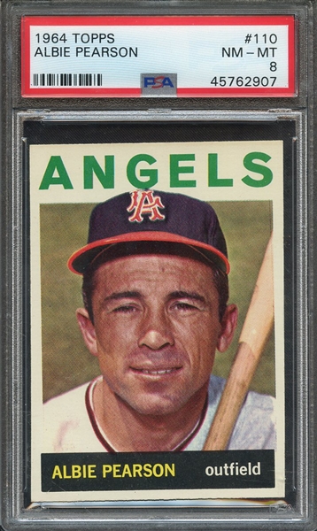 1964 TOPPS 110 ALBIE PEARSON PSA NM-MT 8