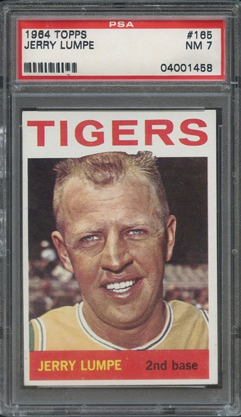 1964 TOPPS 165 JERRY LUMPE PSA NM 7