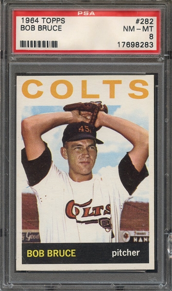 1964 TOPPS 282 BOB BRUCE PSA NM-MT 8