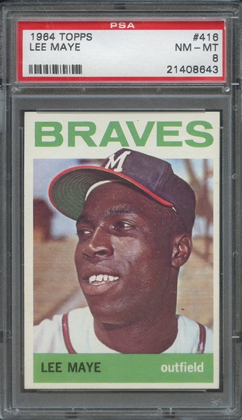 1964 TOPPS 416 LEE MAYE PSA NM-MT 8