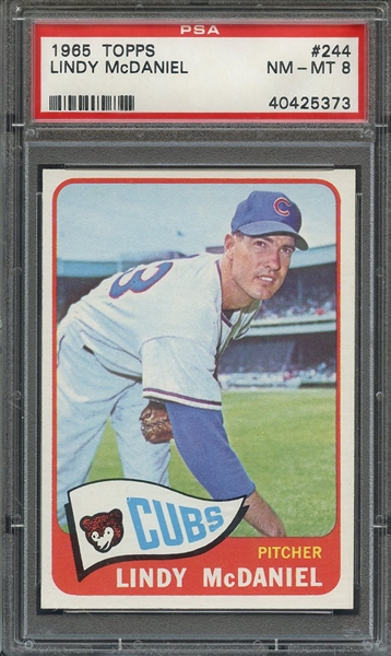 1965 TOPPS 244 LINDY McDANIEL PSA NM-MT 8