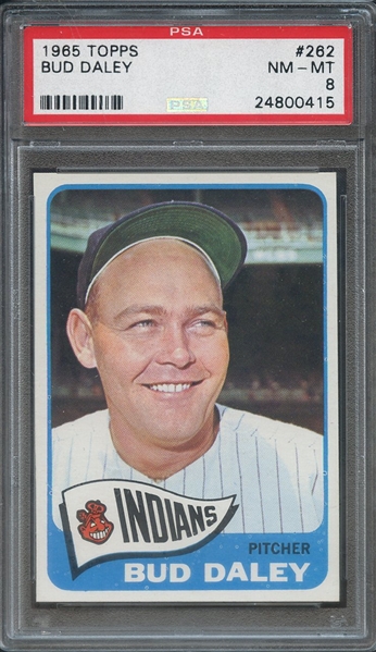 1965 TOPPS 262 BUD DALEY PSA NM-MT 8