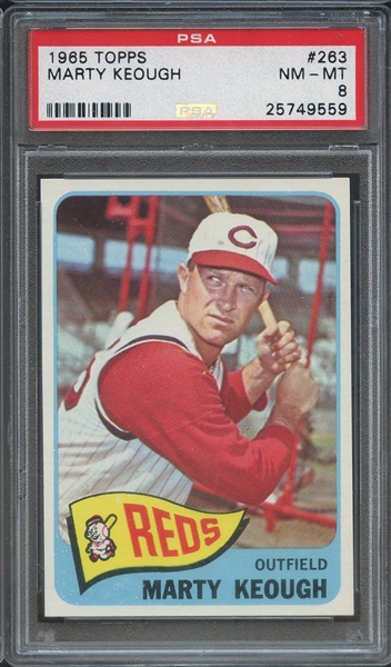 1965 TOPPS 263 MARTY KEOUGH PSA NM-MT 8