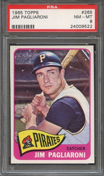 1965 TOPPS 265 JIM PAGLIARONI PSA NM-MT 8