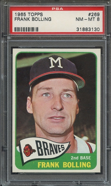 1965 TOPPS 269 FRANK BOLLING PSA NM-MT 8
